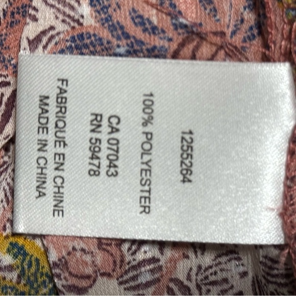 Rachel Zoe Pink and Purple Blouse with Mandarin Collar and Ruched Sleeves - Picture 6 of 7